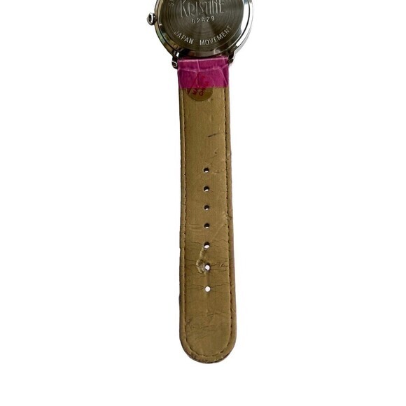 Kristine Women's Quartz Wrist Watch Rhinestone/Charms Pink Japan Movement 7.5 in - Picture 8 of 14